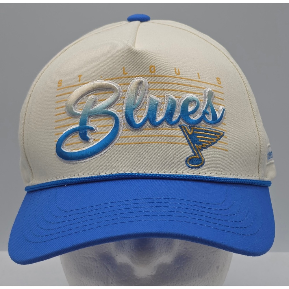 Melonwear St Louis‎ Blues Hat Blue Cream Snapback Cap NHL Hockey
